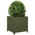 Plantenbak 50x50x50 cm staal olijfgroen (Overige), Huis en Inrichting, Overige Huis en Inrichting, Verzenden, Nieuw