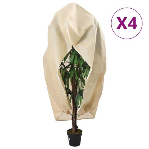 vidaXL Plantenhoezen met ritssluiting 4 st 70 g/m² 2,36x2 m, Tuin en Terras, Overige Tuin en Terras, Nieuw, Verzenden