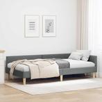 vidaXL Hoek Bed Frame Anders met hoofdeinde Donkergrijs 100, Huis en Inrichting, Slaapkamer | Bedden, Verzenden, Nieuw, Grijs