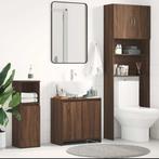 vidaXL Badkamerkast 60x33x61 cm bewerkt hout bruin, Verzenden, Nieuw, Minder dan 100 cm