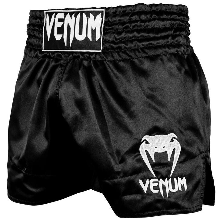 Venum Classic Muay Thai Kickboks Broekjes Zwart Wit, Kleding | Heren, Sportkleding, Zwart, Maat 46 (S) of kleiner, Nieuw, Vechtsport
