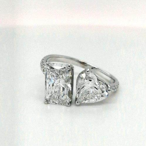 Zonder Minimumprijs - Ring - 14 karaat Witgoud - 3.92ct. tw., Sieraden, Tassen en Uiterlijk, Ringen