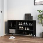 vidaXL Schoenenkast 102x36x60 cm bewerkt hout zwart, Verzenden, Nieuw