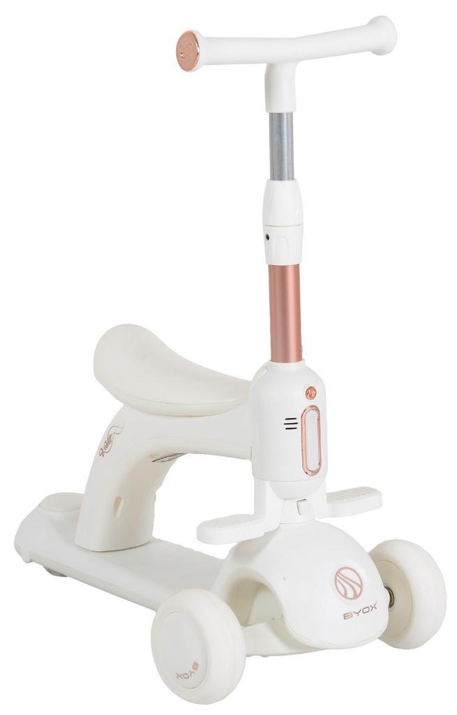 Byox Velvet Royal White 2-in-1 Step/Loopfiets, Kinderen en Baby's, Speelgoed | Buiten | Voertuigen en Loopfietsen, Nieuw, Verzenden