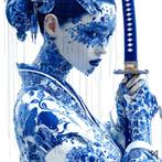 NYX - Geisha Samouraï - Hommage Bushido Porcelaine - Katana