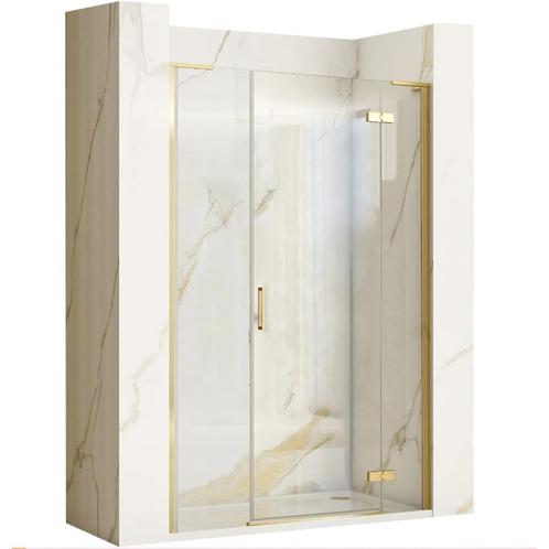 REA Gouden douchedeur - 100x200,5 cm - Geborsteld design..., Doe-het-zelf en Verbouw, Sanitair, Nieuw, Ophalen of Verzenden