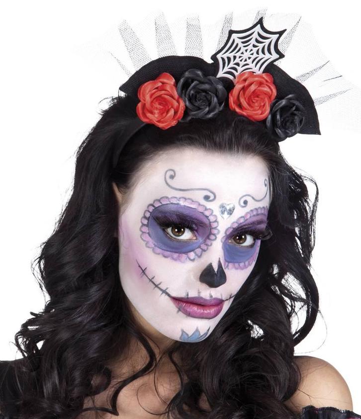 Tiara kroon Catrina (Dia de los Muertos / Day of the dead), Hobby en Vrije tijd, Feestartikelen, Nieuw, Verzenden