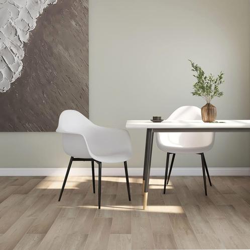 vidaXL Eetkamerstoelen 2 st PP wit, Huis en Inrichting, Stoelen, Wit, Nieuw, Verzenden