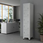 [en.casa] Lockerkast Joroinen 180x38x45 cm staal met 5 deure, Verzenden, Nieuw