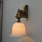 Wandlamp - klok - Glas, Hout - Grote applicatie