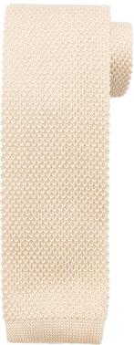 Suitable Knitted Stropdas Ecru TK-05 maat one size Heren, Kleding | Heren, Stropdassen, Verzenden, Nieuw, Suitable, Effen