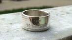 Ring uit zilveren Beatrix tientje uit 1999