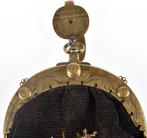 Antieke Noorse Bunad portemonnee met messing sluiting,, Antiek en Kunst