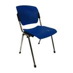 Gebruikte stapelbare kunststof stoel – blauw, Ophalen of Verzenden, Gebruikt, Blauw
