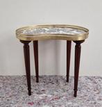 Bouillotte side tafel - Bijzettafel - Mahonie, Marmer,, Antiek en Kunst