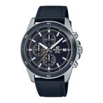 Casio Edifice EFR-526L-2CVUEF Horloge - Leer - Blauw - Ø 42, Verzenden, Nieuw