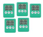 Set van 5 digitale timers, kookwekkers, alarmklokken groen, Ophalen of Verzenden, Nieuw