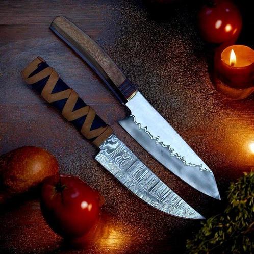 Hand Forged in Fire with Old 1095/15n20 & Tool Steel ,, Antiek en Kunst, Antiek | Keukenbenodigdheden