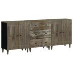 vidaXL 3-delige Dressoirs 60x33,5x75 cm massief mango, Huis en Inrichting, Verzenden, Nieuw