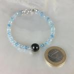 Zonder Minimumprijs - Armband Zilver Parel - Aquamarijn -, Sieraden, Tassen en Uiterlijk, Armbanden, Nieuw