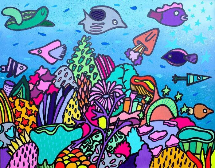 Kev Munday - Starlit Shore, Antiek en Kunst, Kunst | Schilderijen | Modern