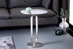 Ronde bijzettafel ELEGANCE 60cm zilver metaal aluminium, Huis en Inrichting, Tafels | Sidetables, Ophalen of Verzenden, Nieuw