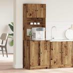 vidaXL Keukenkast met plank Oud hout 60 x 50 x 180 cm, Huis en Inrichting, Keuken | Keukenelementen, Verzenden, Nieuw, Bruin