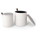 LIVSK Set van 2 Poefs met Opbergruimte - Corduroy - Inklapba, Verzenden, Nieuw