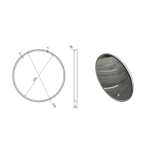 Badkamerspiegel Sapho Float 74 cm LED-Verlichting Frame Wit, Doe-het-zelf en Verbouw, Sanitair, Ophalen of Verzenden
