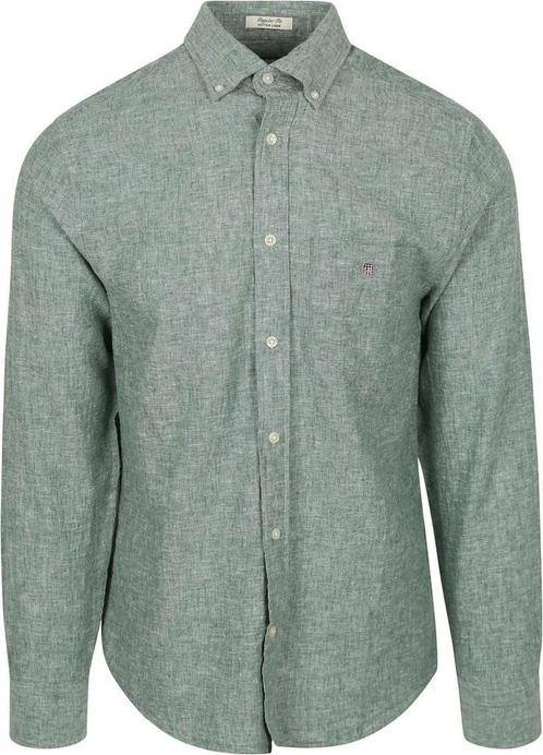 Gant Overhemd Linnen Groen maat M Heren, Kleding | Heren, Overhemden, Groen, Nieuw, Verzenden
