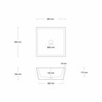 Opzet Wastafel  Conicis Beton 38.5x38.5x16 cm (6 Kleuren), Doe-het-zelf en Verbouw, Sanitair, Ophalen of Verzenden, Nieuw