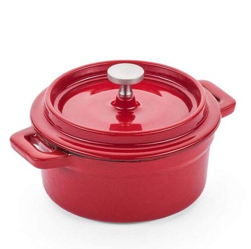 Braadpan - Ge&amp;#235;mailleerd - Gietijzer - 0,27l - Rood, Zakelijke goederen, Horeca | Keukenapparatuur, Nieuw in verpakking