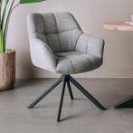 *WOONWINKEL* Tower Living Alba Draaibare Eetkamerstoel Steel, Huis en Inrichting, Stoelen, Verzenden, Nieuw, Grijs