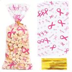 Fako Bijoux® - Uitzeelzakjes Pink Ribbon - 12.5x27.5cm - 50, Verzenden, Nieuw