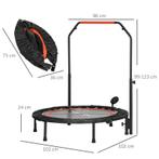 TRUUSK Minitrampoline met Verstelbare Handgreep - LCD-monito, Verzenden, Nieuw