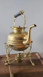 Antique Brass Spirit Kettle on Stand - Victorian / Art