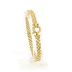 Gouden Bismarck schakel armband | 19,5 cm (gouden armband), Ophalen of Verzenden, Gebruikt, Overige kleuren, Goud