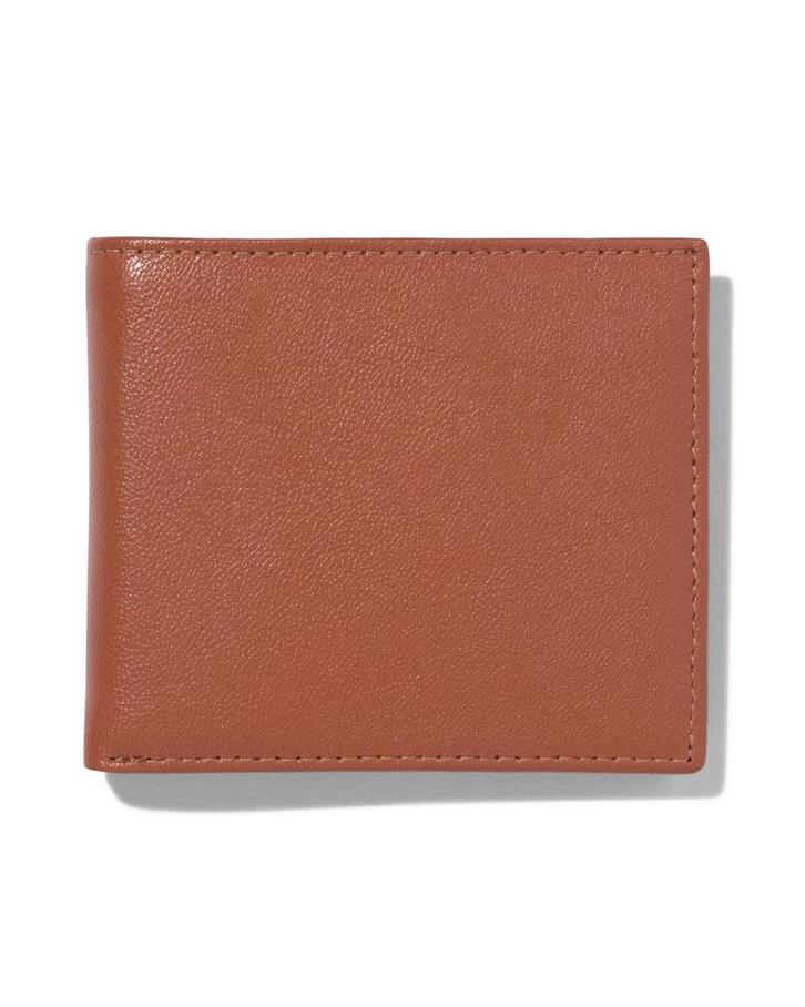 HEMA Billfold portemonnee leer cognac, Kleding | Heren, Overige Herenkleding, Nieuw, Verzenden