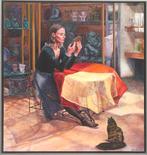 Louis Comeau (1955), Vrouw met beeldjes en kat