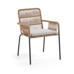 *WOONWINKEL* Kave Home Samanta Tuinstoel Bruin, Tuin en Terras, Verzenden, Nieuw