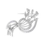 Broche - 18 karaat Witgoud - 0.31ct. tw. Diamant