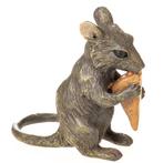 Figuur - Farbige Bronze Skulptur Wiener Art Maus mit Käse