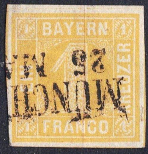 Beieren 1849/1862 - Lote BAVIÈRE - Y&T 7, 9, 13 & 14, Postzegels en Munten, Postzegels | Europa | Duitsland
