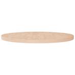 vidaXL Tafelblad rond Ø90x4 cm onbehandeld massief eikenhout, Huis en Inrichting, Tafels | Eettafels, Verzenden, Nieuw