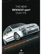 1999 RENAULT SPORT CLIO 172 LEAFLET ENGELS, Boeken, Auto's | Folders en Tijdschriften, Nieuw, Author, Renault