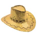 Disco Cowboy hoed goud pailletten, Nieuw, Ophalen of Verzenden