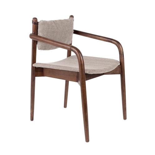 *WOONWINKEL* Dutchbone Torrance Retro Stoel Met Armleuningen, Huis en Inrichting, Stoelen, Nieuw, Stof, Verzenden