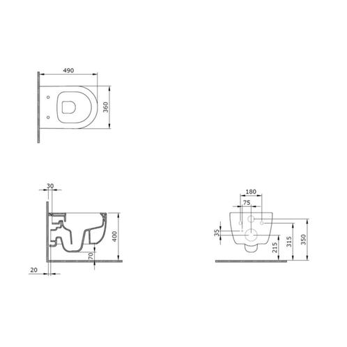 Wandcloset Pack Plieger Kansas Diepspoel Rimless Compact met, Doe-het-zelf en Verbouw, Sanitair, Ophalen of Verzenden