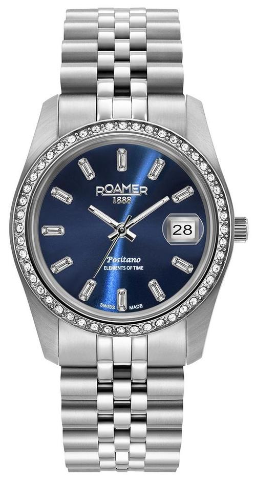 Roamer Positano 853858 41 49 20 dameshorloge 34 mm, Sieraden, Tassen en Uiterlijk, Horloges | Dames, Staal, Nieuw, Staal, Overige merken