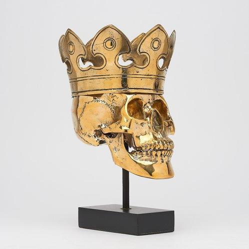 sculptuur, Bronze Statue of A King George Skull - 20 cm -, Antiek en Kunst, Kunst | Designobjecten